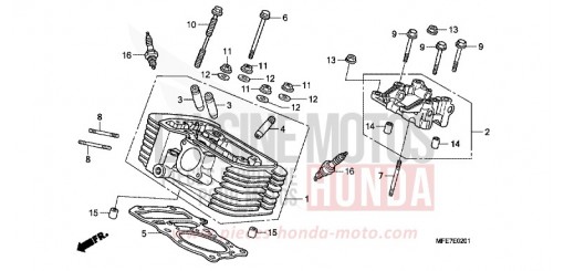 CULASSE DE CYLINDRE AR. VT750C2SA de 2010